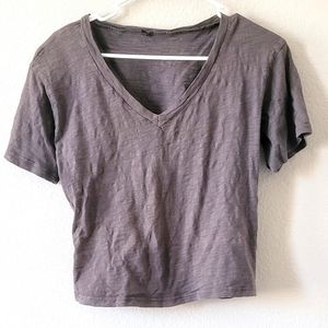 Gray V-Neck T-Shirt